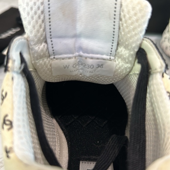 CHANEL logo mania suede sneakers size 38 - Picture 16 of 16